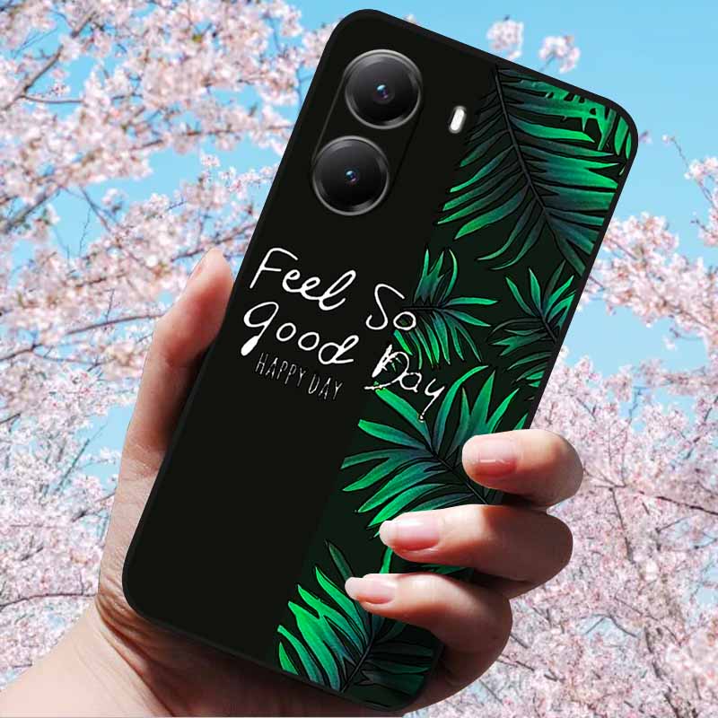 For Xiaomi Poco X7 Pro 3D Relief Flower Emboss Soft Silicone Case Cartoon Painted Back Cover for Poco X7 Pro with 3D Relief Case