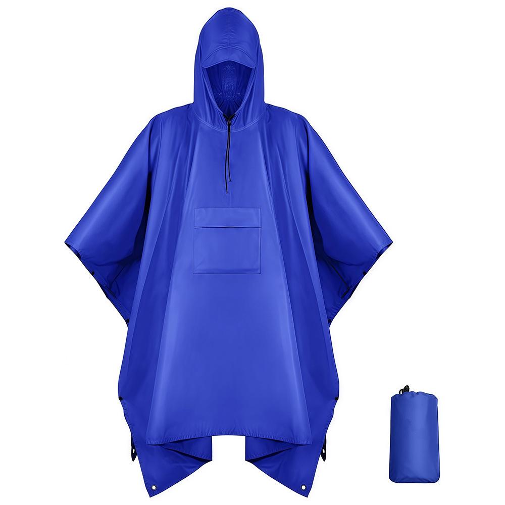 Mantello Impermeabile Telo Multifunzionale 3-in-1 Tappetino Zaino Alpinismo Outdoor Camouflage Tattico con Cappuccio Mantello Poncho