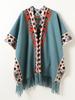 Winter Women Scarf Layers Poncho Elegant Lady Retro Boho Print Tassel Wraps Shawl Warm Scarve Capa Para Mujer Pashmina Cloak New