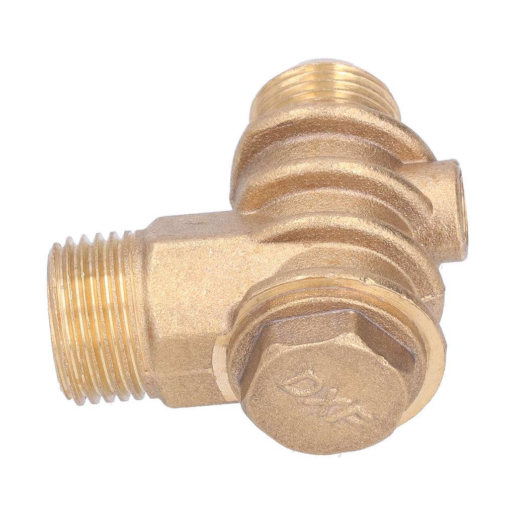3 Port Air Compressor Check Valve Durable Brass Check Valve for Hydraulic Pneumatic System
