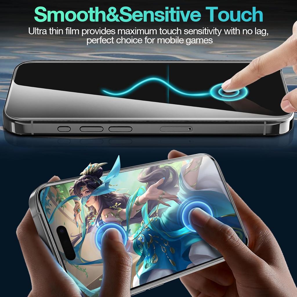 2 Pcs High Sensitive Hydrogel Film For Iphone 17 16 Pro Max 17e 16e ,Transparent Soft TPU Screen Protector