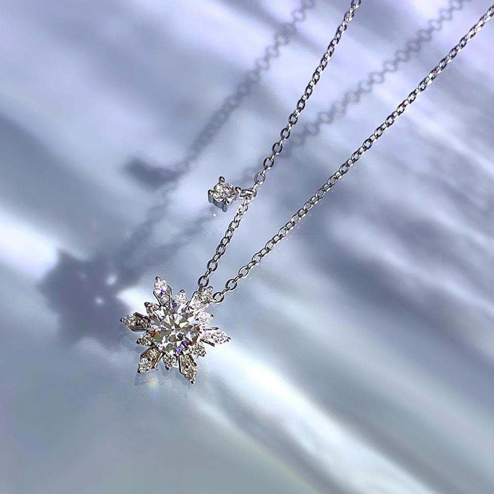 18-karatowe białe złoto szafirowe fasetowane naszyjniki z kamieniami szlachetnymi dla kobiet prezent zaręczynowy 925 Sterling Silver Fine Jewelry