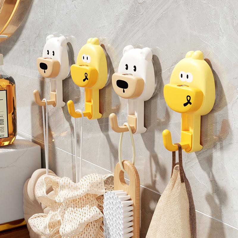 Cartoon Suction Cup Hooks Wall Mounted Hooks for Hanging Lightweight Items Bathroom Kitchen Storage Hooks with Strong Adhesion and Easy Installation
