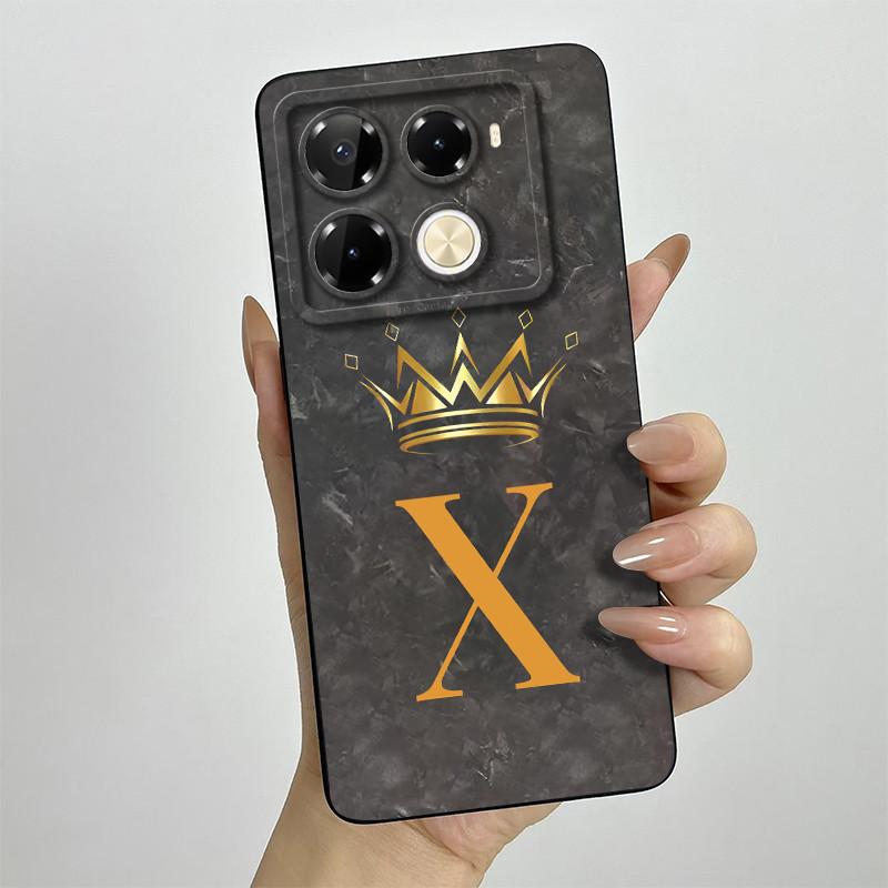 Phone Case For Infinix Note 40 4G X6853 Note 40 Pro Plus X6851B 40 Pro 4G X6850 5G X6851 Fashion Letters Matte Soft Cover Funda