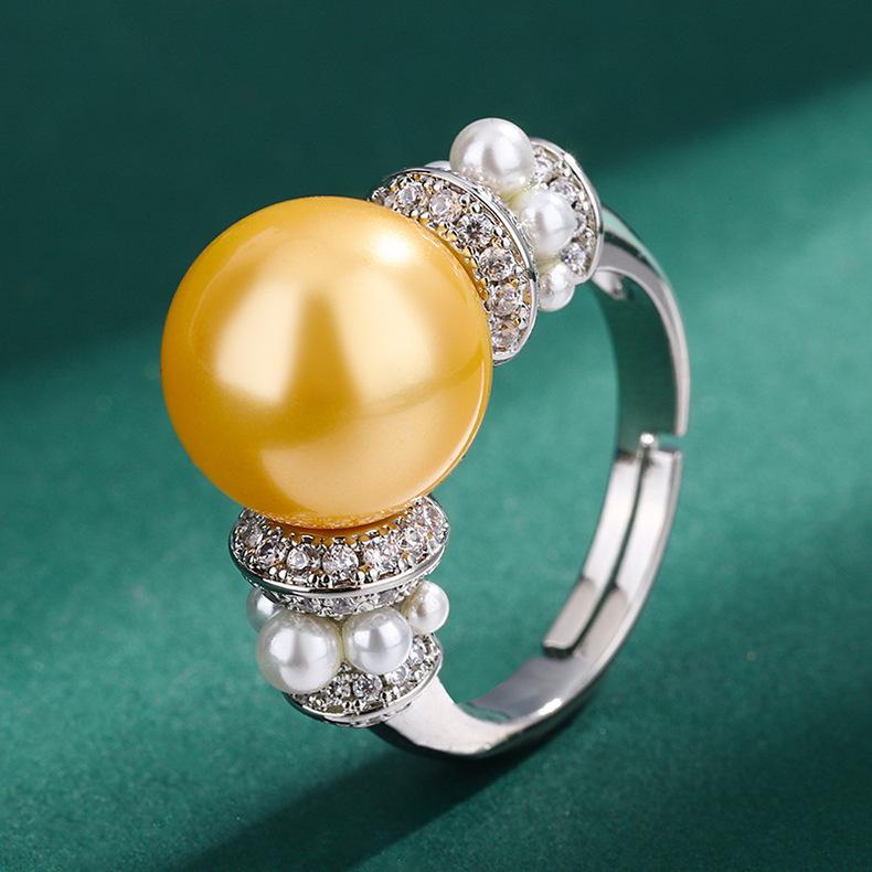 Jewelry New White Pearl Ring Fashion Design Pearl Ring Hot Sale Ring