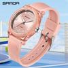 SANDA 6277 Case Children's Quartz Watch Waterproof Night Light Leisure Student Quartz Watch Top Brand Transparent