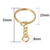10pcs/Lot Iron Key Rings Keychain Key Chain Split Ring Metal Blank Gold Color Rhodium Keyrings DIY Jewelry Making Accessorie