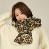 Fashion Leopard Print Scarf Women's Autumn and Winter New Imitation Lamb Wool Korean Version Versatile Thickened Warm Student Scarf