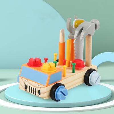 Kids Pretend Tool Set Educational Construction Kids Toys Wooden Toolbox Set For Toddler