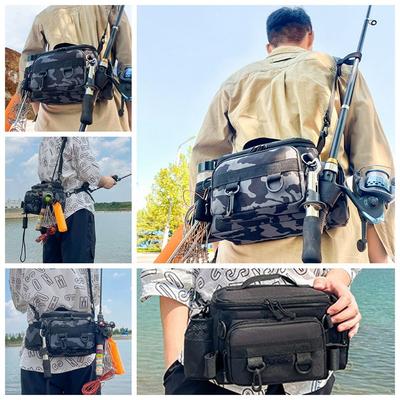 Waist Fanny Fishing Lure Backpack Crossbody Fishing Bags Fishing Tackle Bags Accessories