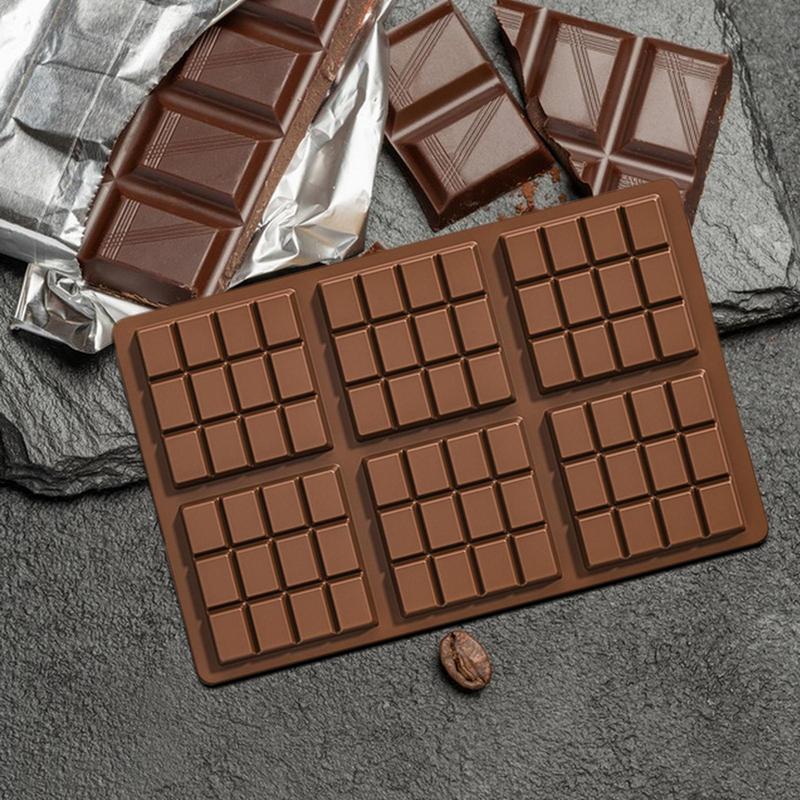 Candy Bar Molds Deep Silicone Snap Chocolate Bar Molds 6 Cavity Cheesecake Pudding Butter Mould Silicone Bar Molds Non-Stick