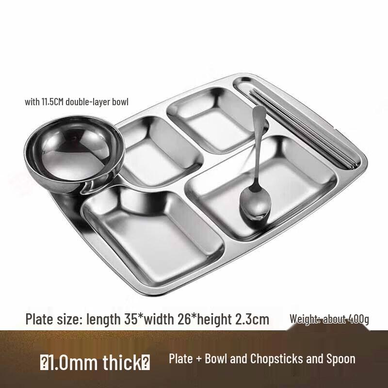 Huiguang 304 Stainless Steel Meal Tray Set