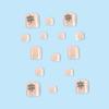 24Pcs White French Toe Nails with Snowflake Rhinestone Elegant Design for Party Wedding Daily Use