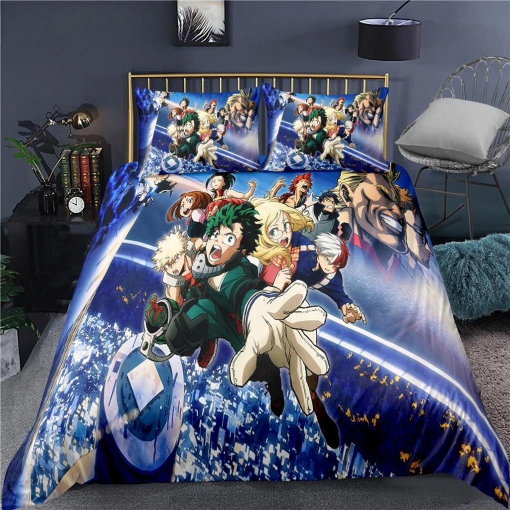 Hot My Hero Academia 3D Printed Bedding Set Duvet Covers Pillowcases Comforter Bedding Set Bedclothes Duvet Cover 200x200