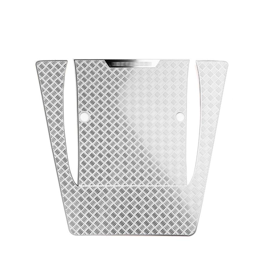 

Grc металева декоративна пластина з обох боків задньої перегородки імітація заклепки металева наклейка для 1/10 Rc автомобіля Trx-4 Defender срібний