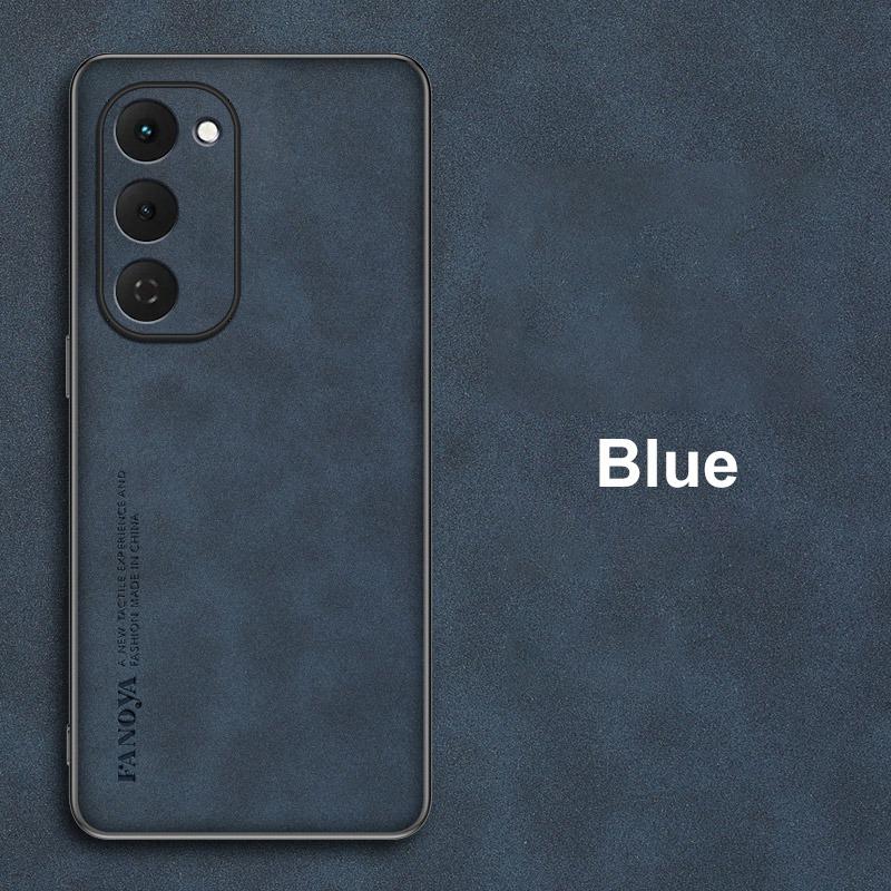 

Для чохла Tecno Spark 40 Pro Plus Розкішний чохол для телефону з PU шкіри Для Tecno Spark 40 Pro+ 4G Задня кришка Силіконовий повний захист Spark 40 Pro Plus синій