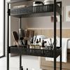 Hairdressing Trolley Cosmetic Spa For Salon Shelves Mobile Shelf On Wheels For Salon Black