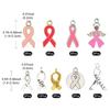 50pcs Alloy Drop Oil Pendant Beads Breast Cancers Logos Ribbon Pendants Jewelry Making Supplies DIY Necklace Accessories
