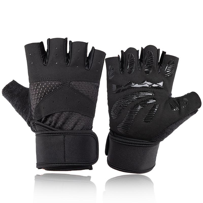 

Фитнес-перчатки мужские и женские полупалые тонкие дышащие для велоспорта на открытом воздухе противоскользящие для тренировок с оборудованием спортивные перчатки XL чёрный