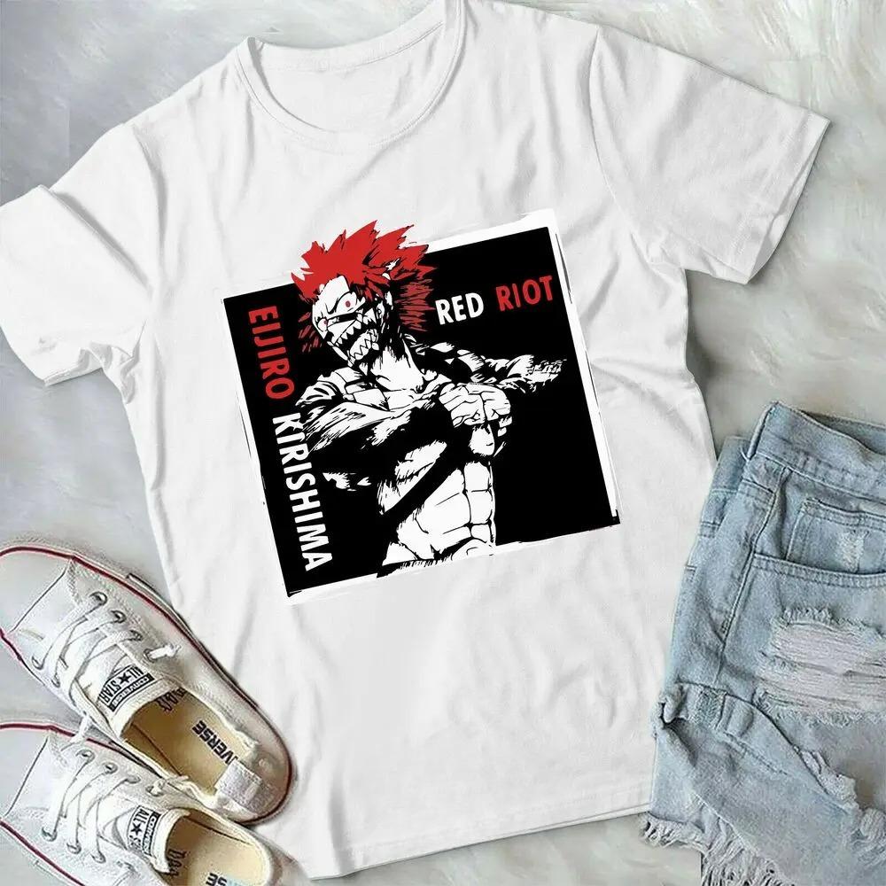2026 Summer Fashion Trendy Tee Men Women Vintage Top Eijiro Kirishima Eijiro My Hero ,Red Riot, Boku no Hero,BNHA,new Unisex Shirt