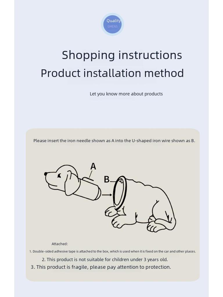 Resin Flocking Dachshund Shaking Head Car Ornament