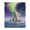 JQ Licensing Aurora Borealis Silky Polar Bear Supersoft Blanket