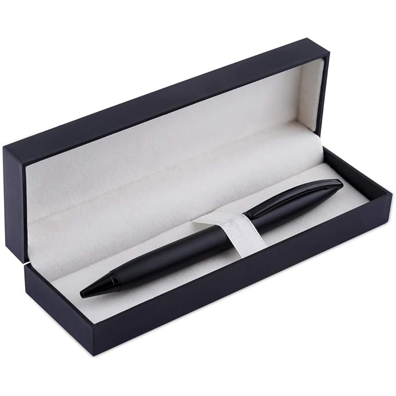 Coi Black Luxury Matte Black Metal Ball Pen With Hard Case Box | Smooth Writing Fine Point | Comfortable Grip | Best Cor