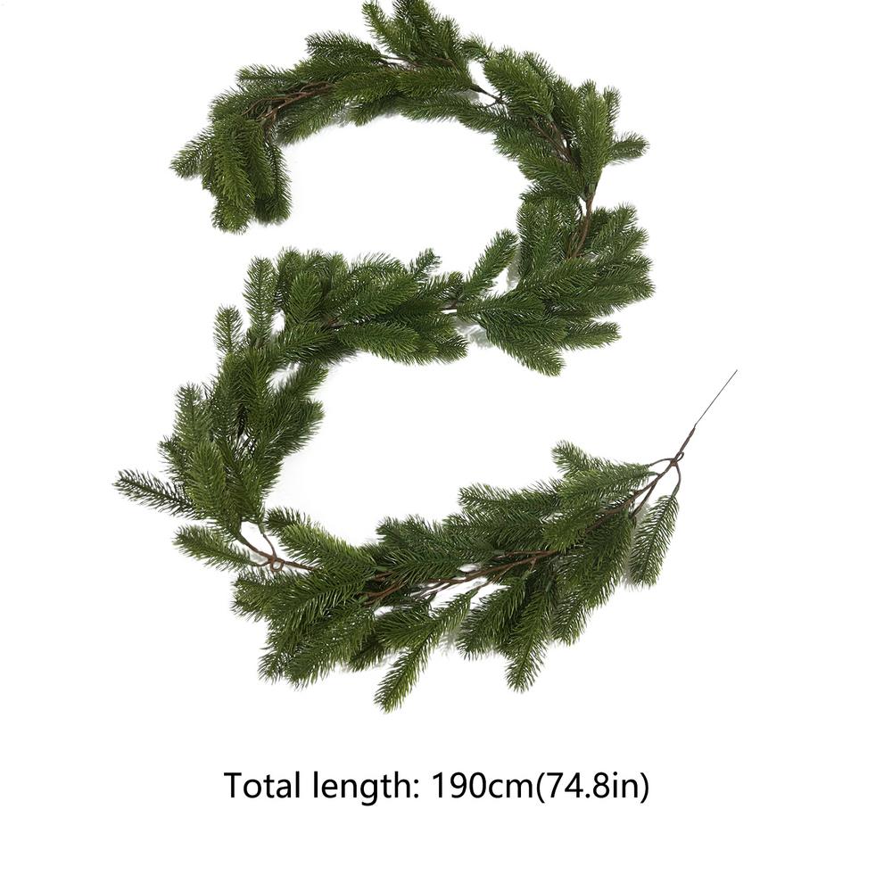 Christmas Pine Garland Real Touch Norfolk Pine Garland Pine Needle Home Door Decoration Unique Wreath Ornament Bendable Table