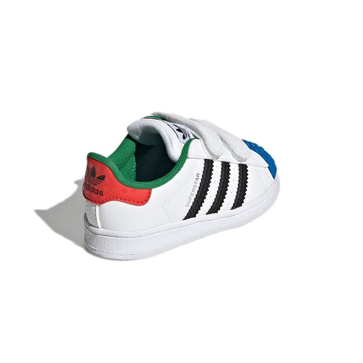 (TD) adidas LEGO x Superstar CF I 'White Red Blue' Baby H03969