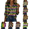 Women's Shirt Blouse Print Button Long Sleeve Casual Basic Shirt Collar Regular Top