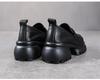 Women's Retro Cowhide Loafers with Thick, Soft Soles - Height-Increasing Leather Shoes for Spring and Autumn