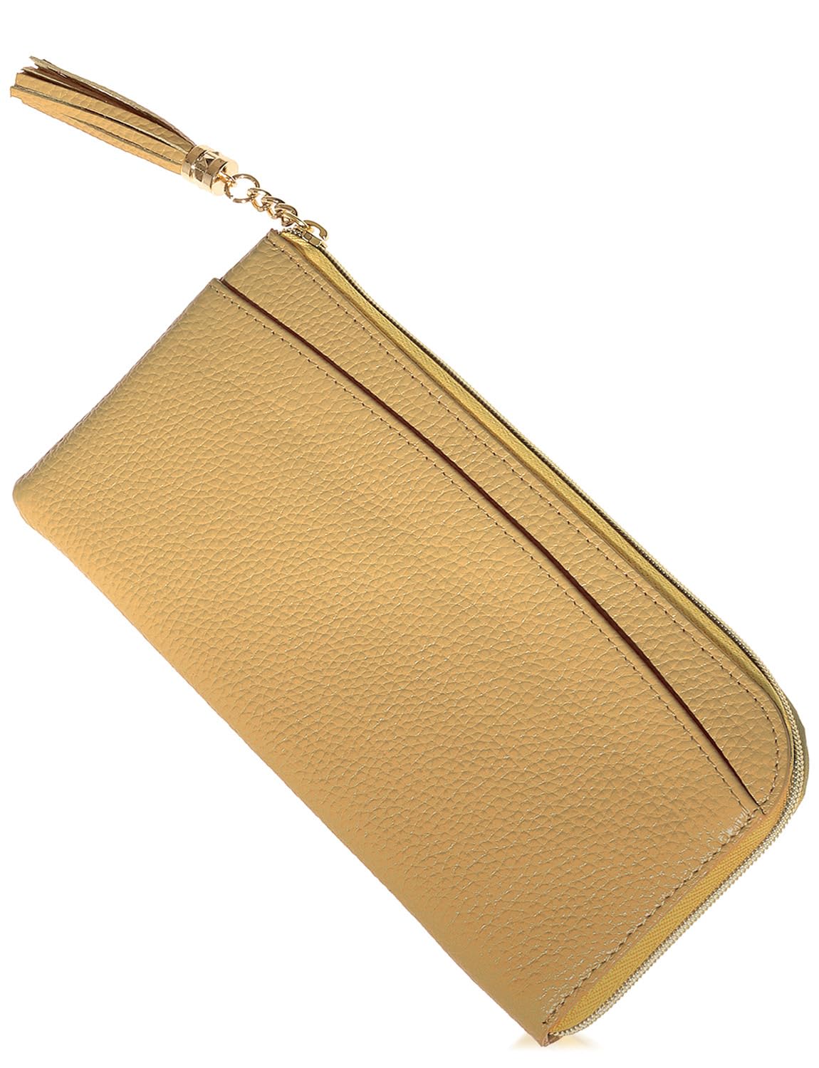 

Blue Cynthia Genuine Leather Long Wallet for Women RFID Skimming Prevention Zipper with Tassel Wallet Bill Purse with Coin Purse SW3 [BLUE SINCERE]