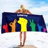 Asciugamano da Spiaggia Arcobaleno in Microfibra Asciugamano da Bagno Orgoglio Gay LGBT Assorbente Anti Sabbia Asciugatura Rapida Asciugamani da Piscina per Sport Spa Palestra Nuoto
