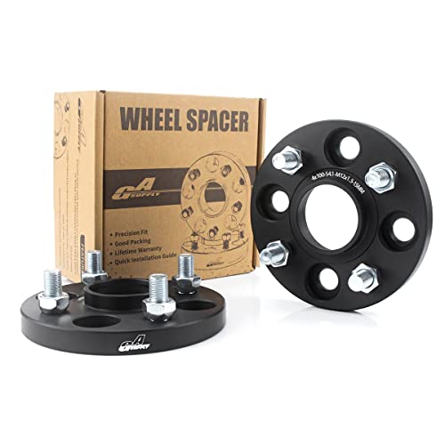 

GAsupply Кованая проставка с широкой колеей PCD100 4H Внутренний диаметр 54.1 M12XP1.5 Толщина 15 мм Интегрированное центровочное кольцо Широкая колея Матовый черный [Комплект из 2 штук]