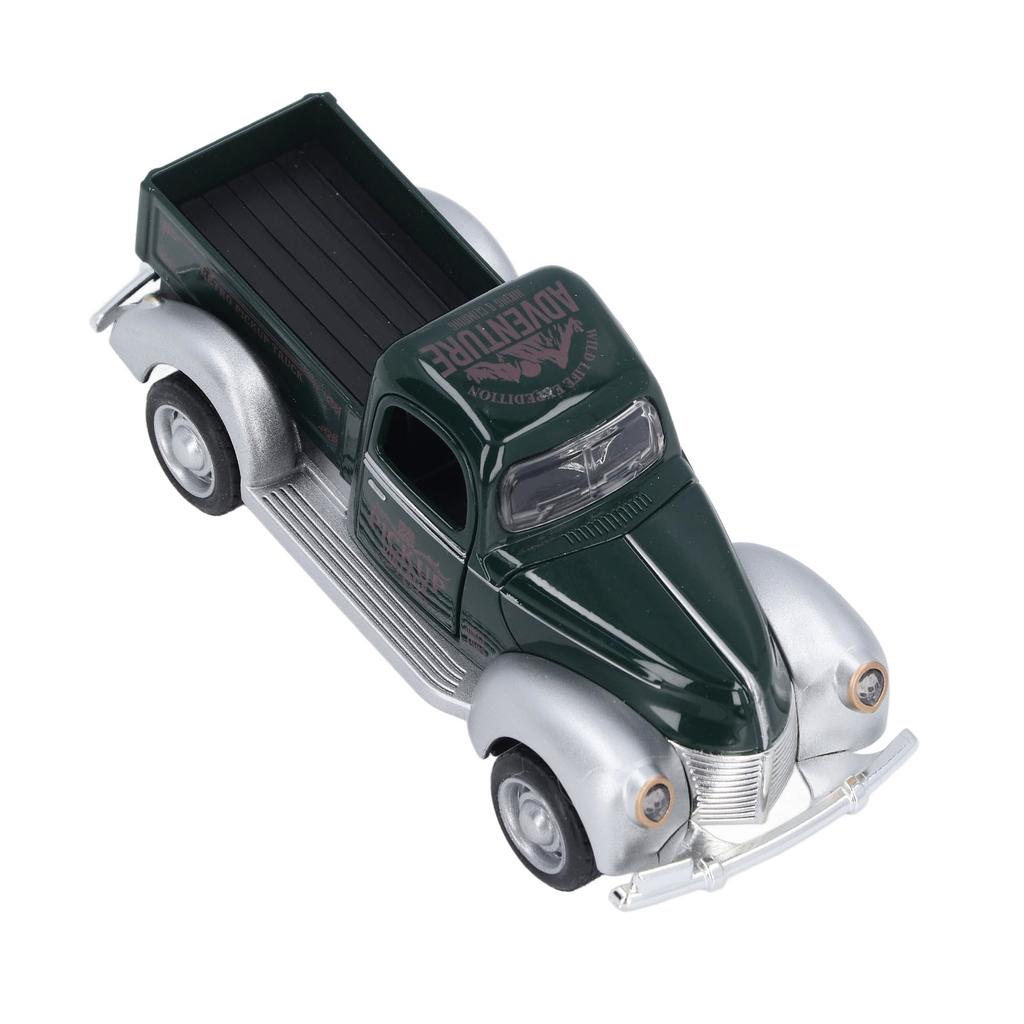 1:32 Antique Car Toy Model Vintage Alloy Plastic Car Toy Collectible Lifelike Car Model with Light Sound for Kids