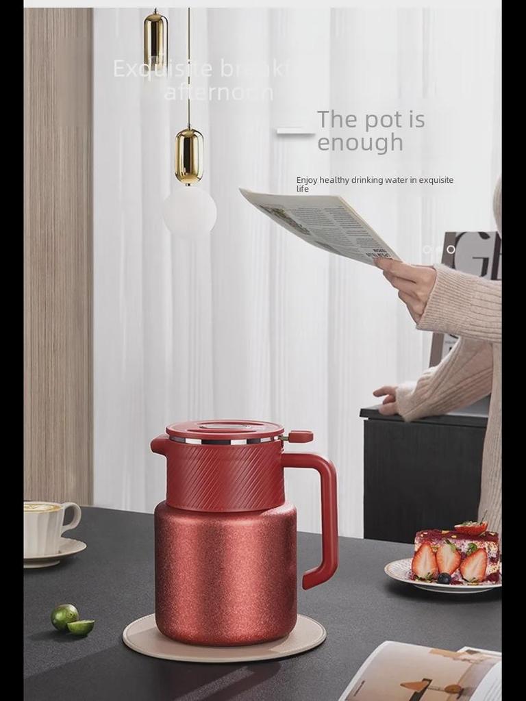 High-Grade Titanium Insulated Teapot, 1500ml, Stylish Design for Old White Tea Brewing