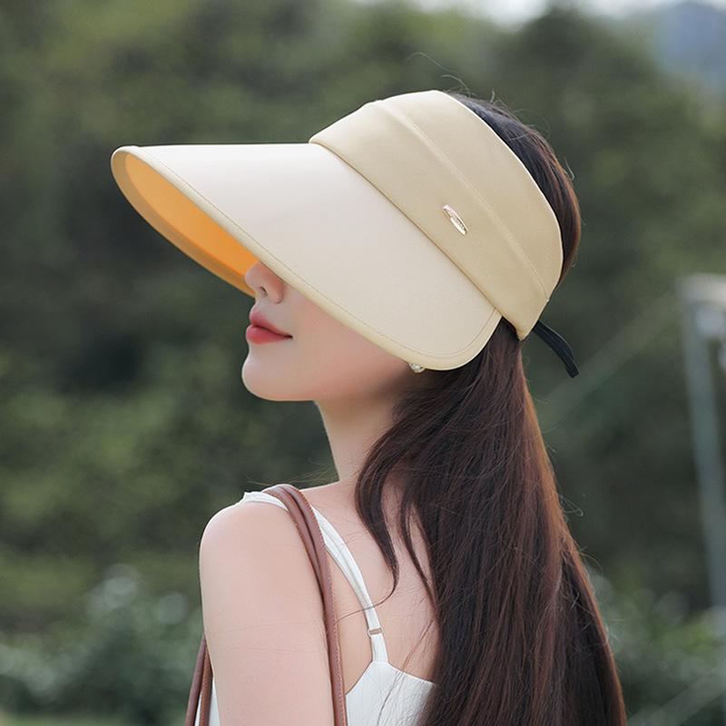 8540 Summer Large Brim Showing Face Small Sun Protection Visor Children Outdoor Versatile Fashion UV Protection Empty Top Hat