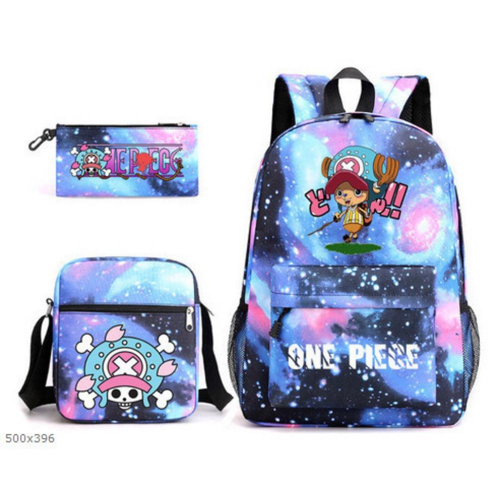 ONE PIECE heat transfer schoolbag primary school student printed backpack large capacity backpack backpack pencil case