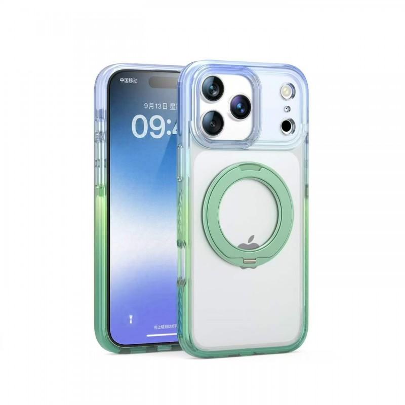 Magnetic 360 Rotating Phone Case IPhone 17 Pro Max 16 15 With TPU Shockproof Frame Stand