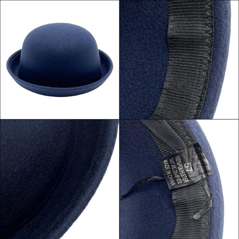 Rodičovsko-dětský buřinkový klobouk imitace vlněného kašmíru vlněný klobouk roztomilý cosplay rekvizitní klobouk