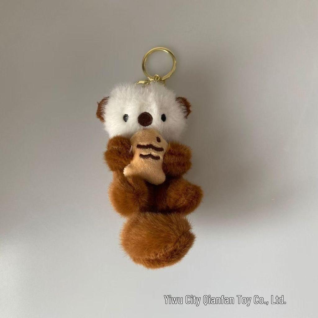 Sea Otter Plush Keychain - Cute Animal Toy Pendant and Birthday Gift Ornament