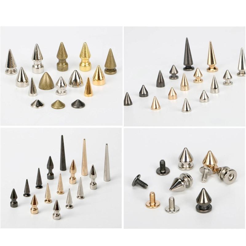 10Pcs Decorative Rivets Set Punk Style Nail Buckles Screw Mount Stud Rivets DIY Crafts PU Belt Shoes Clothing Spikes