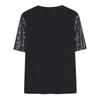 Women's Fashion Casual Round Neck Short Sleeve Patchwork Sequined Top