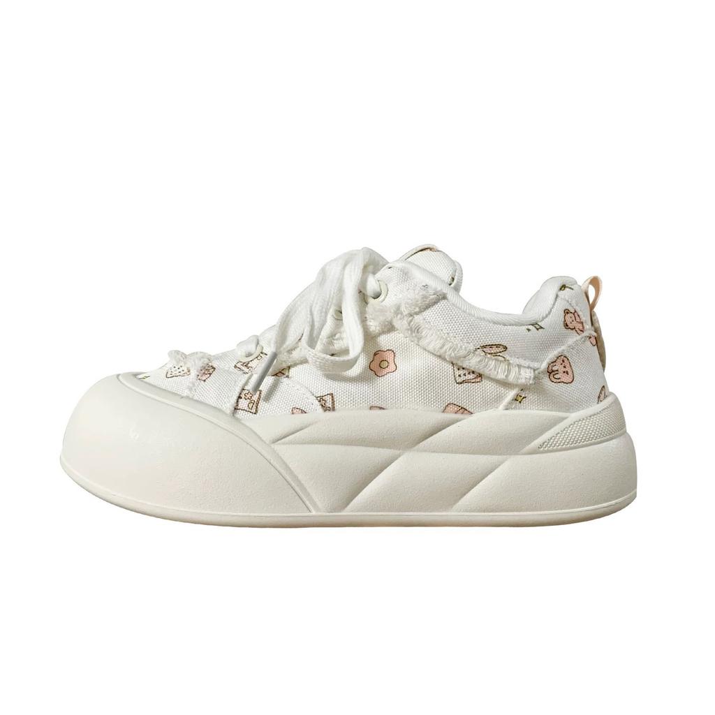 Fashion summer casual board shoes women's new platform with skirt bread shoes canvas shoes children