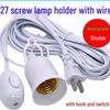 E27 Screw Lamp Holder with Wire and Plug for LED Pendant Lights