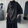 Black Harajuku Techwear Men's Clothing Stylish Gothic Punk Hip Hop Streetwear Creative Men's T Shirts Japanese Anime Clothes