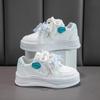 Milky Fufu Spring/Autumn Children's White Skate Shoes - Cute, Versatile, and Comfortable with Thick Soles