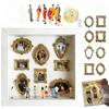 DIY Mini Museum Photo Album Mini Museum Silhouette Box Stylish Creative Memory Display Kit With Miniature Statue And Gold Frame