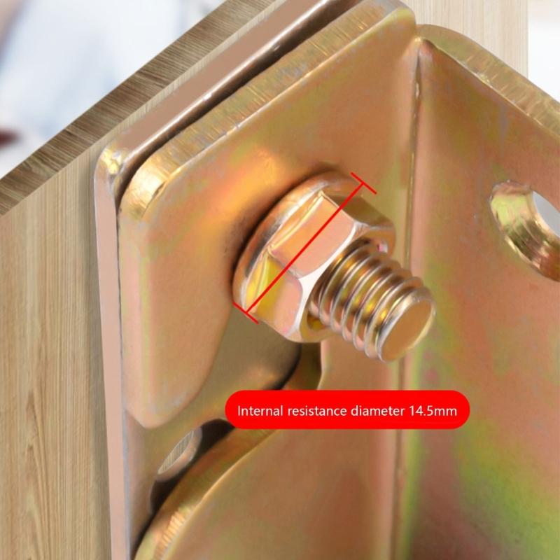 4lots Thicken Metal Bed Frame Support High Strengths Bed Clamps for Secure Bed Board Connection M4YD