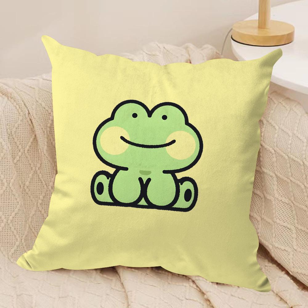 Cute animal patterns Cushion Cover Soft Plush Fabric Double-Sided Printed Sofa Cushion Cover for All Seasons Home Decor Gift